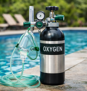 O2 Cylinder with Oxygen Mask